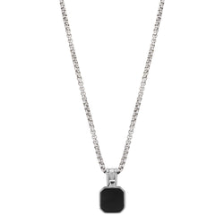 Necklace Rolo Onyx Rocks - (50+10cm)
