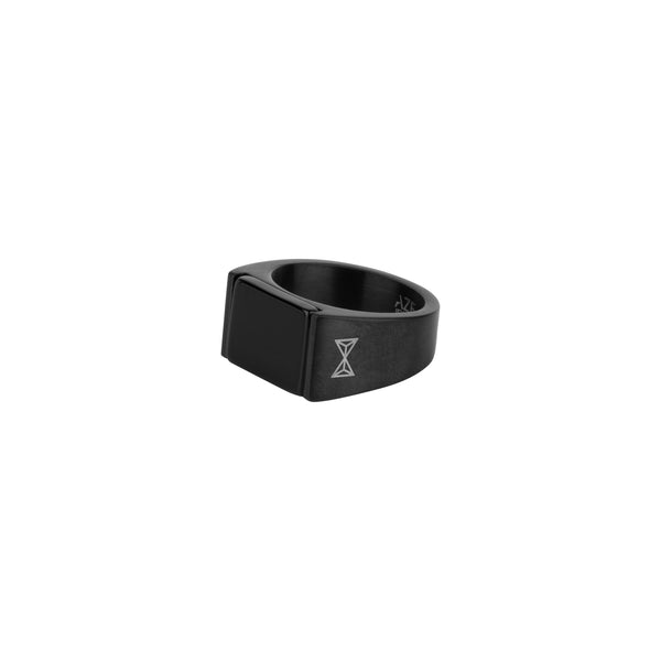 Ring Signet Rocks Onyx - Noir