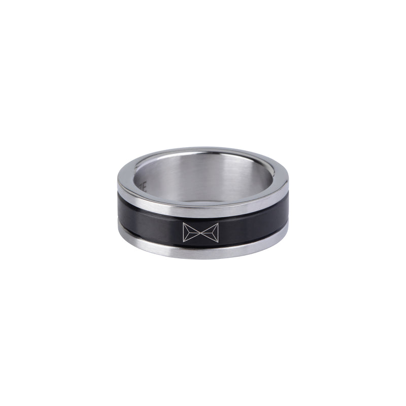 Ring Two-Tone - Inox/Noir